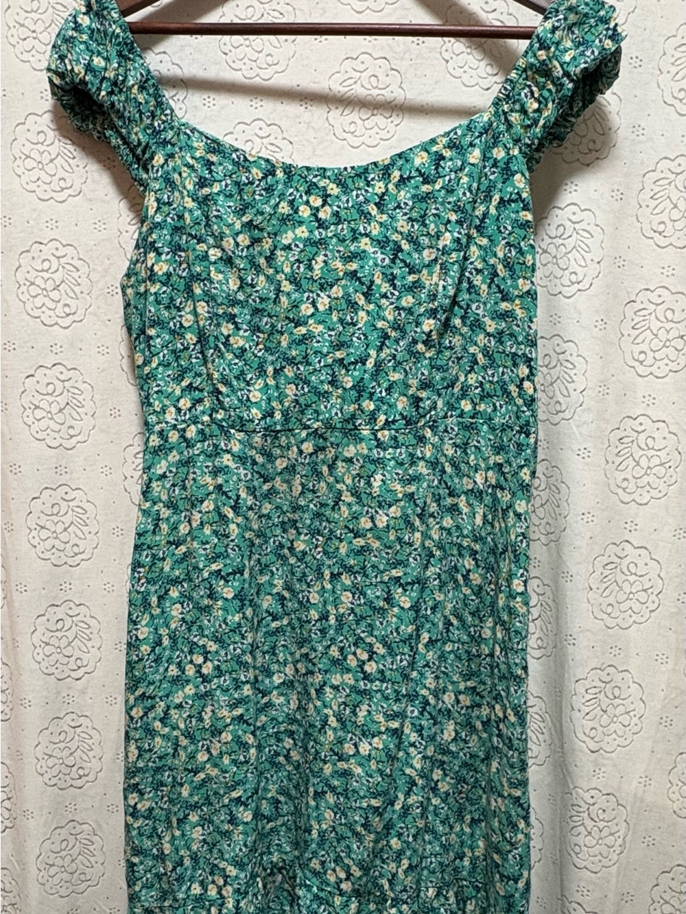 Summer Sale! Old Navy Floral Mini Dress Women’s Large Puff Sleeve Smocked Back